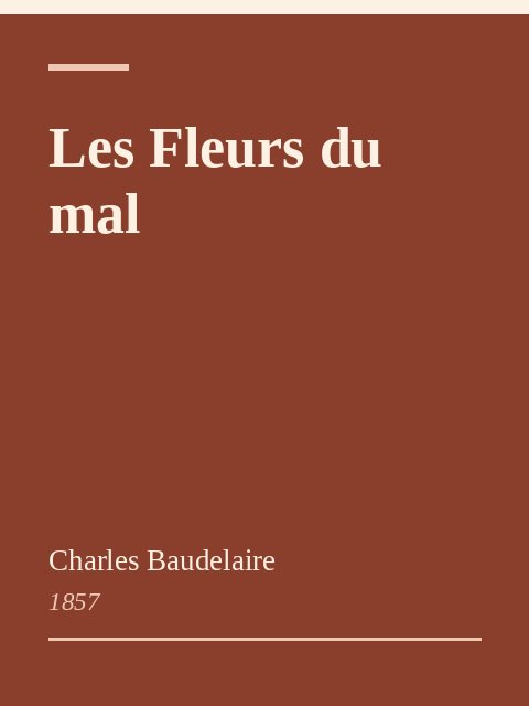 Les Fleurs du mal, Charles Baudelaire