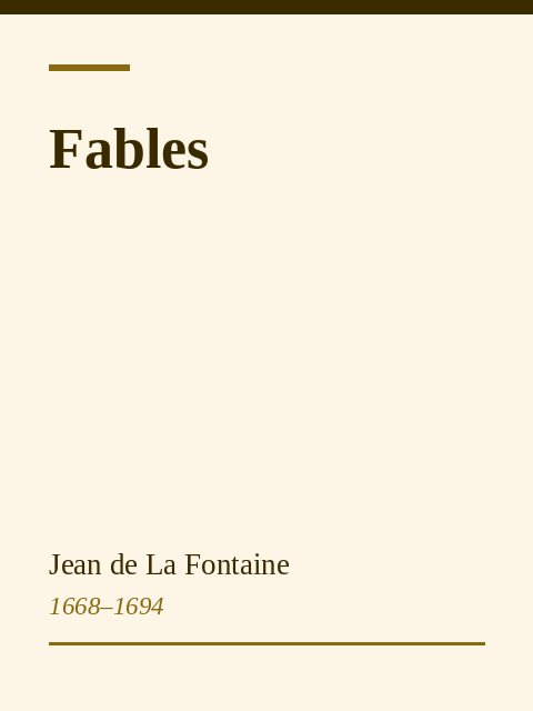 Fables, Jean de La Fontaine