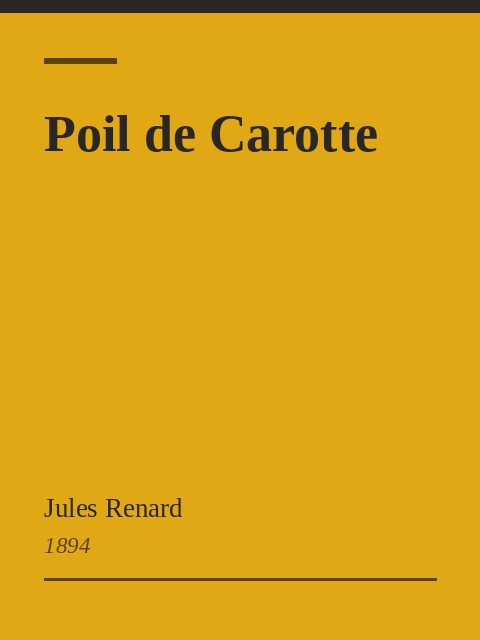 Poil de Carotte, Jules Renard