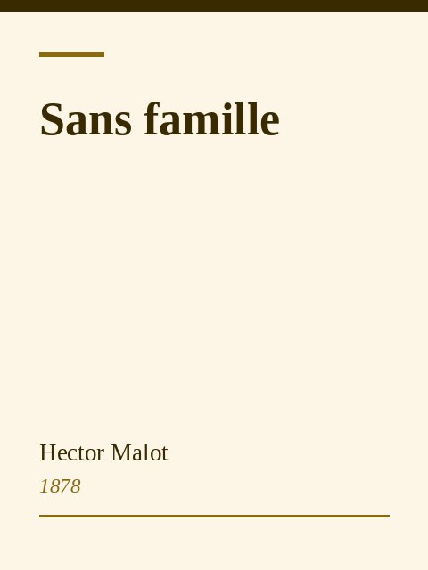 Sans famille, Hector Malot