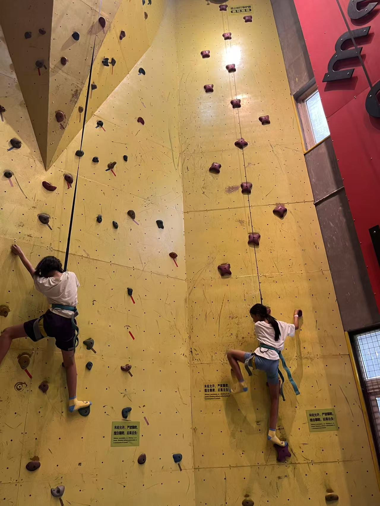 Rock climbing session