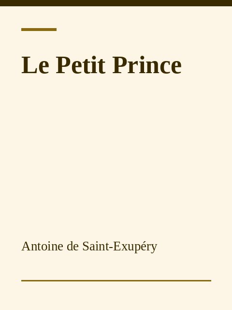 Le Petit Prince, Antoine de Saint-Exupéry
