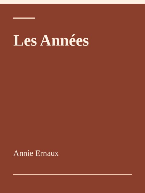 Les Années, Annie Ernaux