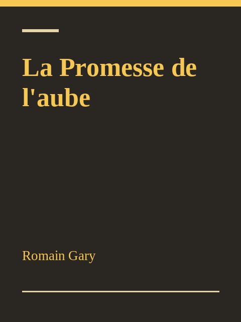 La Promesse de l'aube, Romain Gary