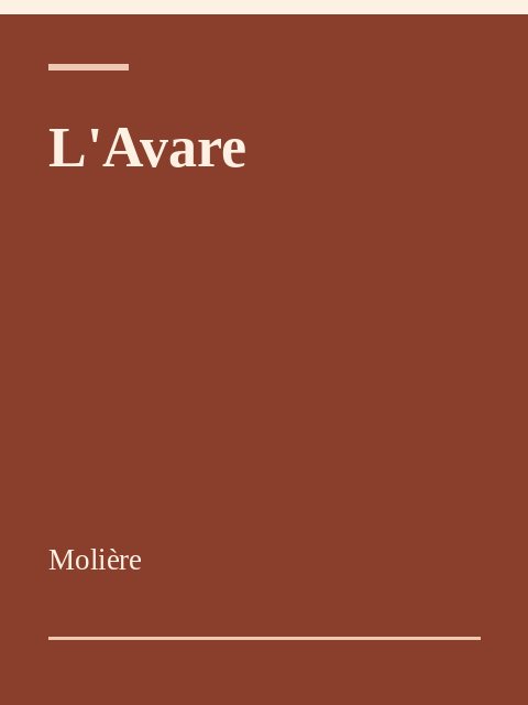 L'Avare, Molière