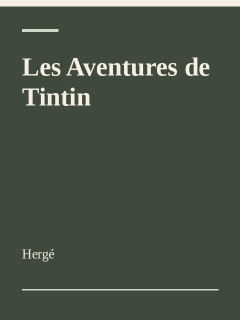 Les Aventures de Tintin, Hergé