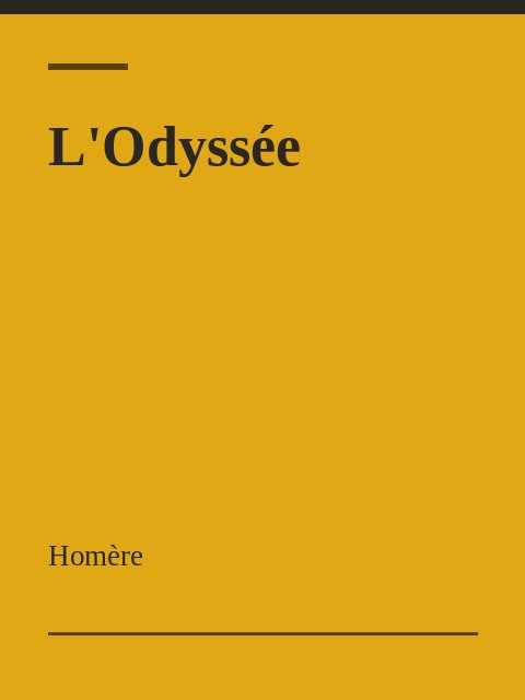 L'Odyssée, Homère